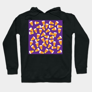 Candy corn on purple for Halloween Hoodie